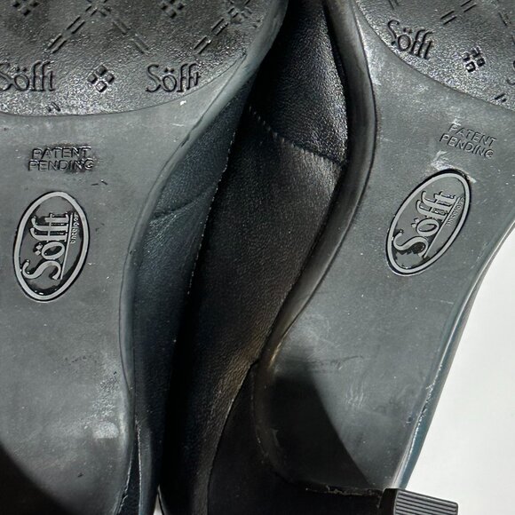 New Sofft Black Leather Pumps size 8M with a 3" pump heel suede & smooth texture - Picture 13 of 13